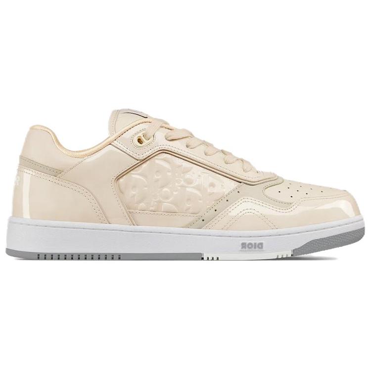 DIOR B27 Low Cream Patent DIOR Oblique Gravity Embbossed