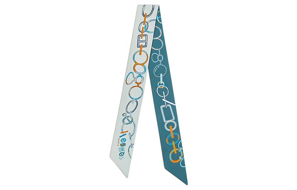 HERMES Silk Scarves Women's Blue