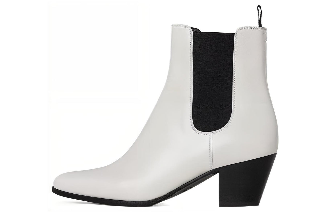 CELINE SAINT GERMAIN DES PRES Short Chelsea Boots 5.5cm Women's White
