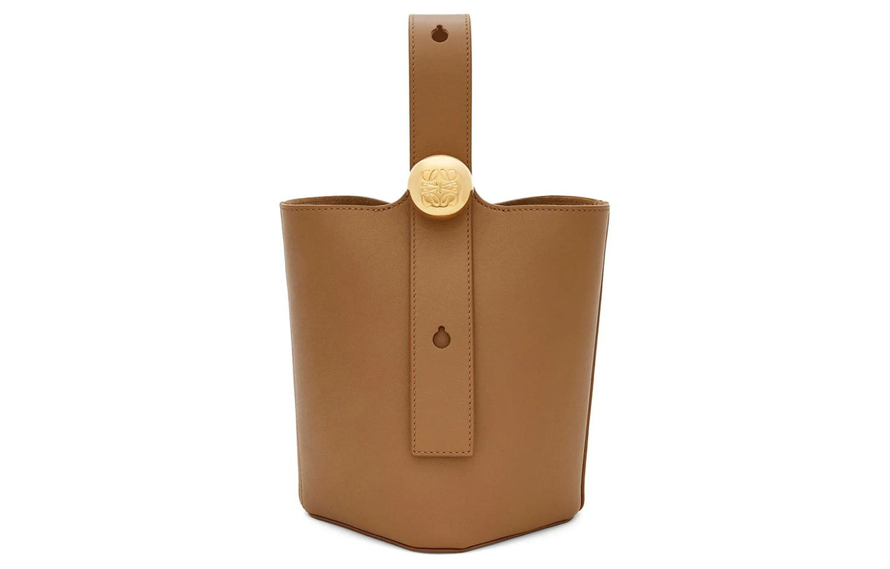 LOEWE Soft Cow Leather Bucket Bag, Shoulder Bag, Crossbody Bag, Handbag Mini Women's Brown