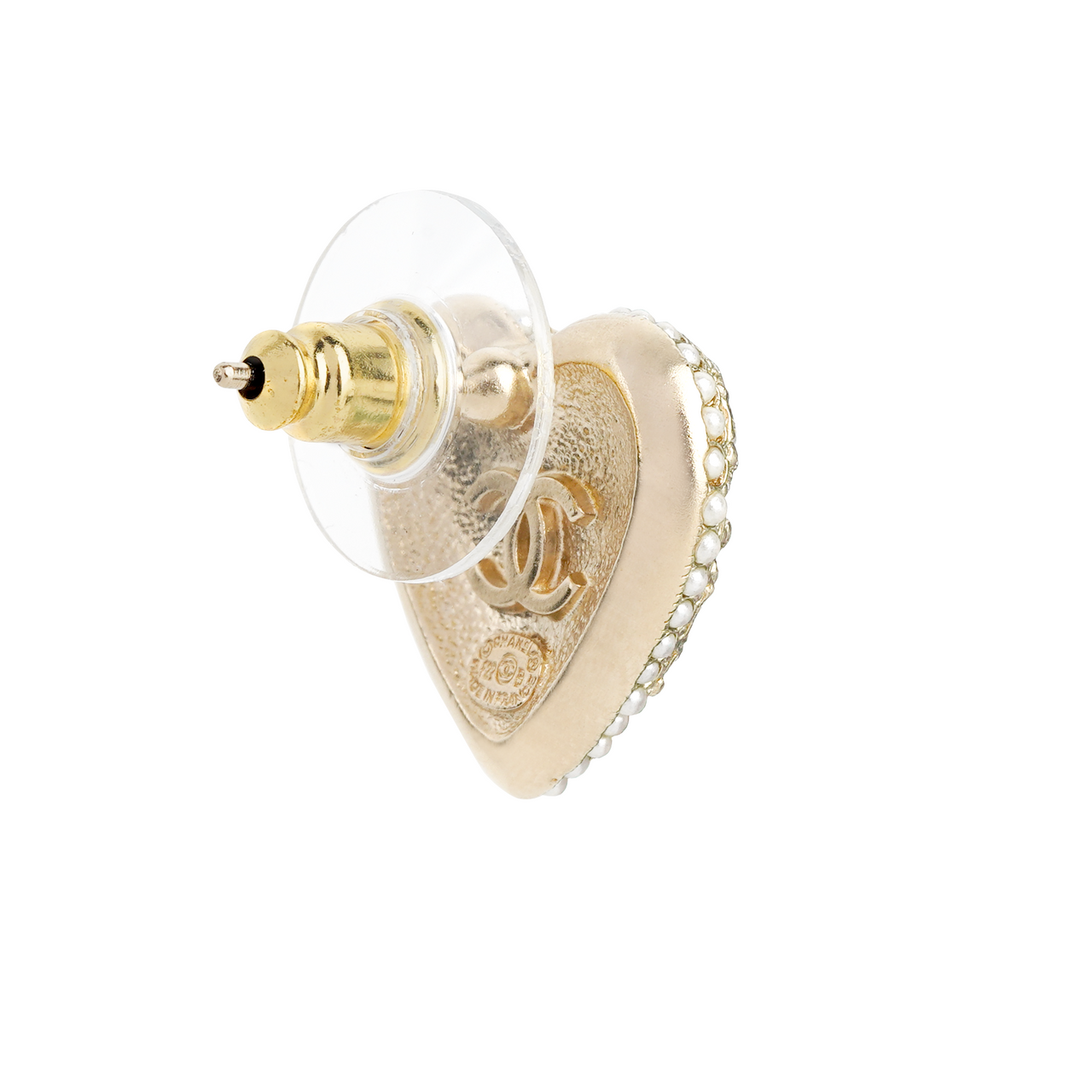 CHANEL Stud Earrings Women's Gold