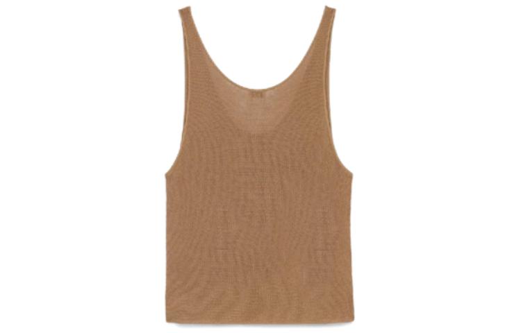 SAINT LAURENT Tank Tops Women's Khaki