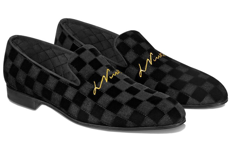 LOUIS VUITTON Auteuil Velvet Shoes 'Black'