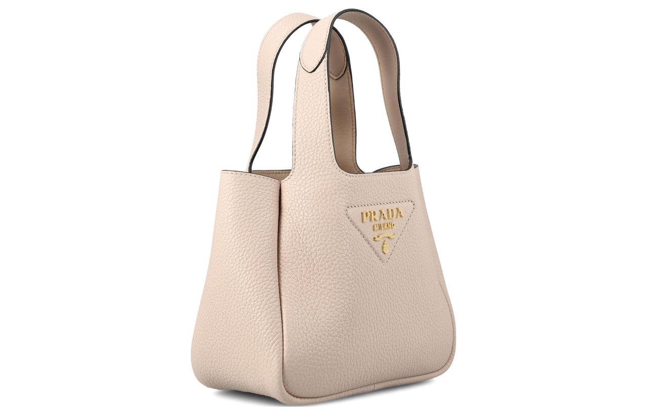 PRADA Calfskin Basket Bag Tote Bag Shopping Bag Handbag Mini Women's Pink