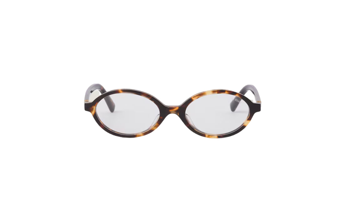 MIU MIU Oval Sunglasses Men's Tortoiseshell