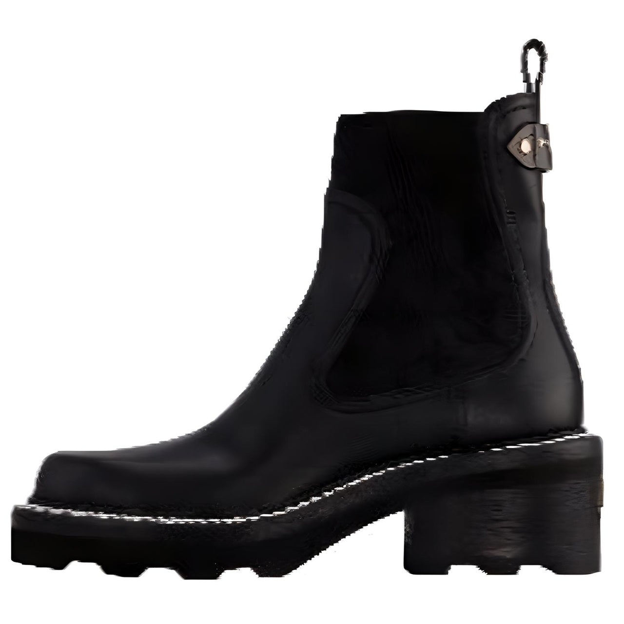 LOUIS VUITTON Beaubourg Ankle Short Chelsea Boots Women's Black