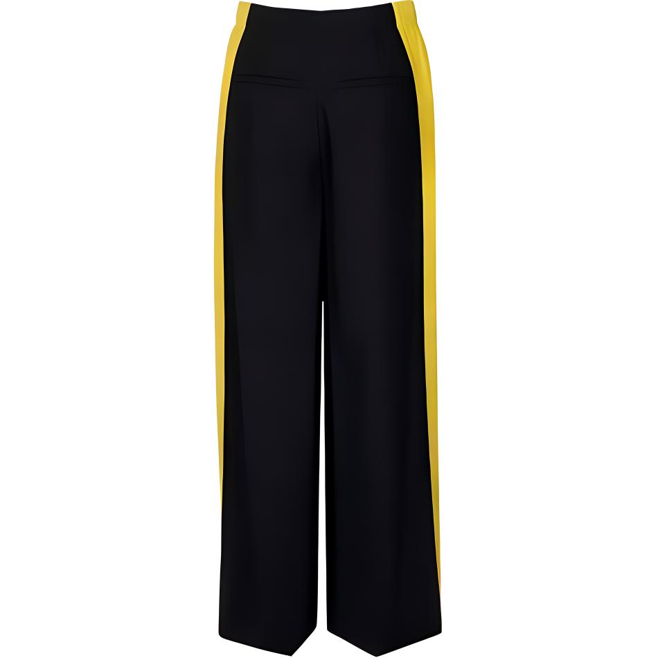 LOEWE Wide Leg Trousers 'Black/Yellow'