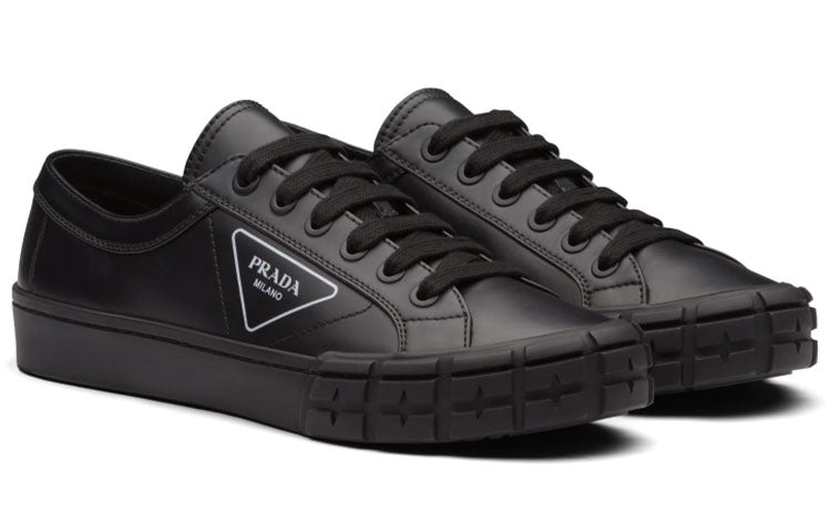 PRADA Cassetta Wheel Leather Low 'Black'