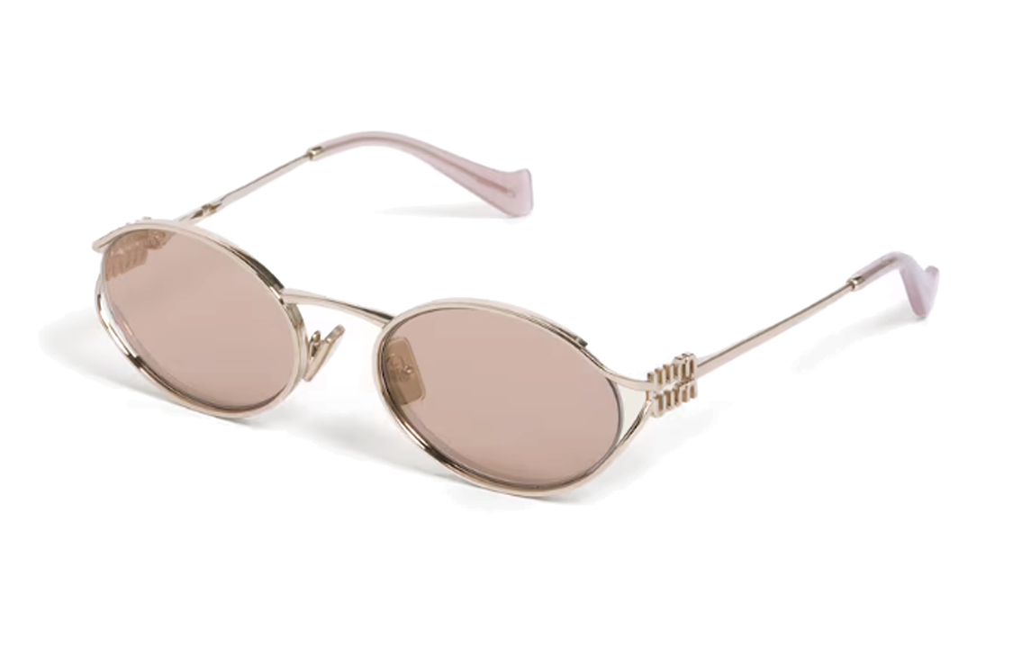 MIU MIU Eyewear Logo Oval frame Sunglasses