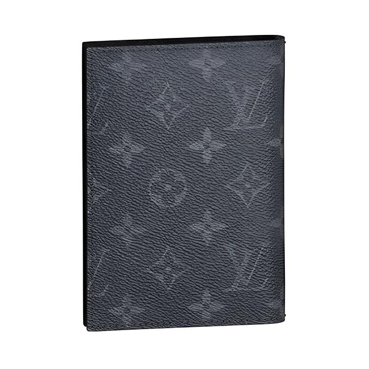 LOUIS VUITTON Coated Canvas Passport Holder Men's Gray/Black