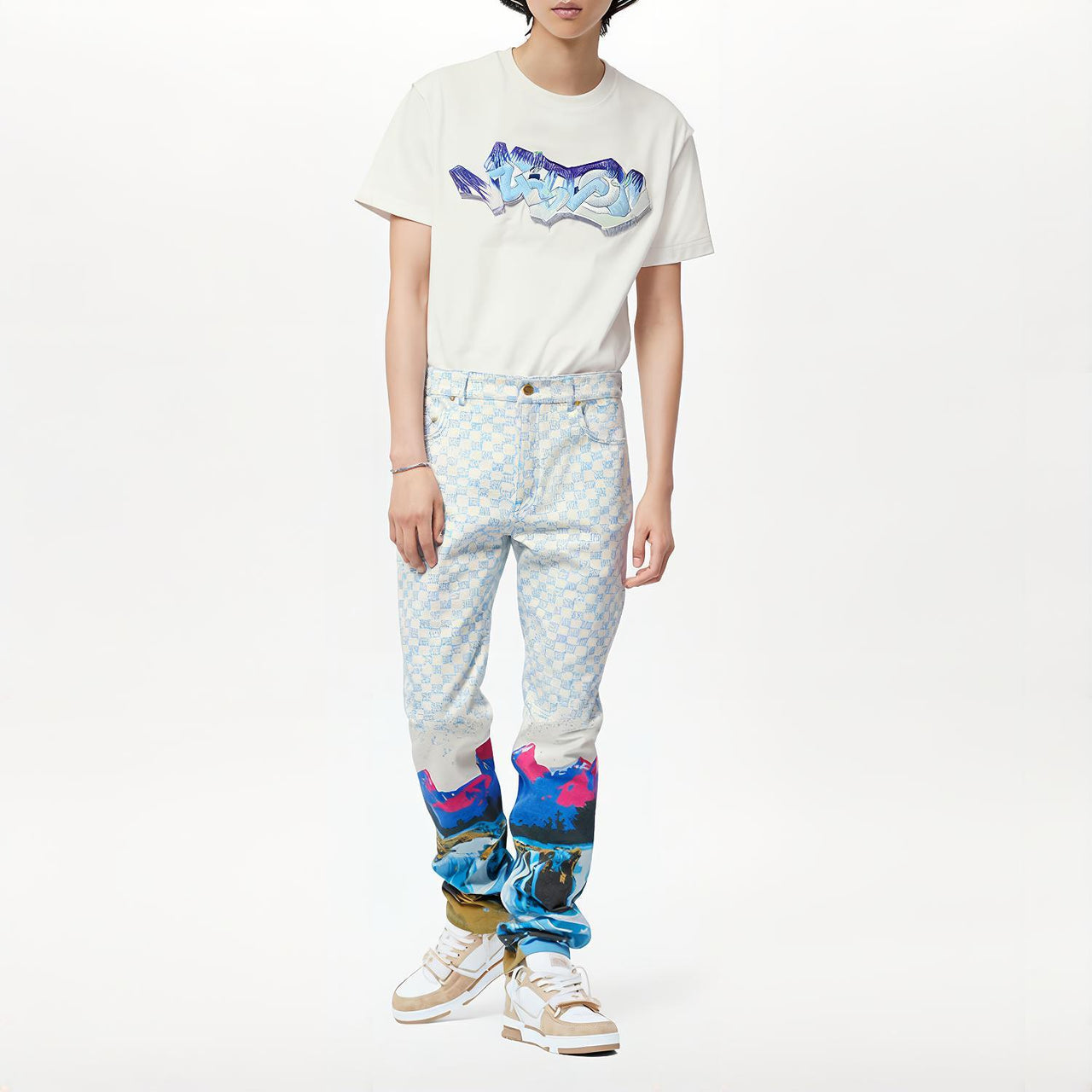 LOUIS VUITTON FW22 Jeans Men's White