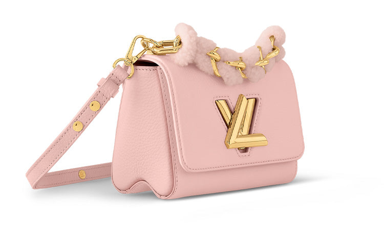 LOUIS VUITTON Twist Taurillon Leather Crossbody Bag Shoulder Bag Women's Light Pink