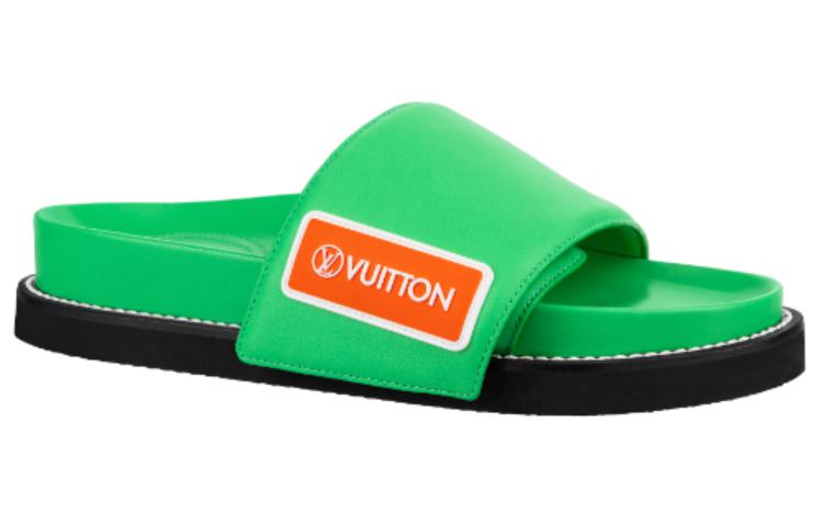 LOUIS VUITTON Slide Slippers Women's Green