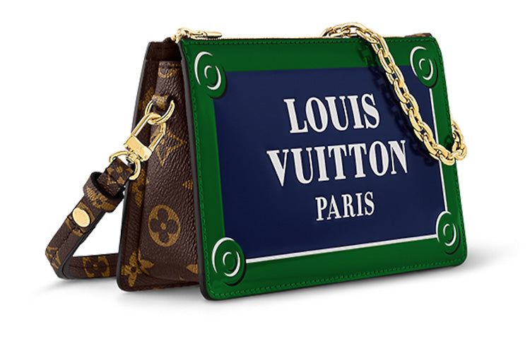 LOUIS VUITTON Lexington Pouch Blue/Green