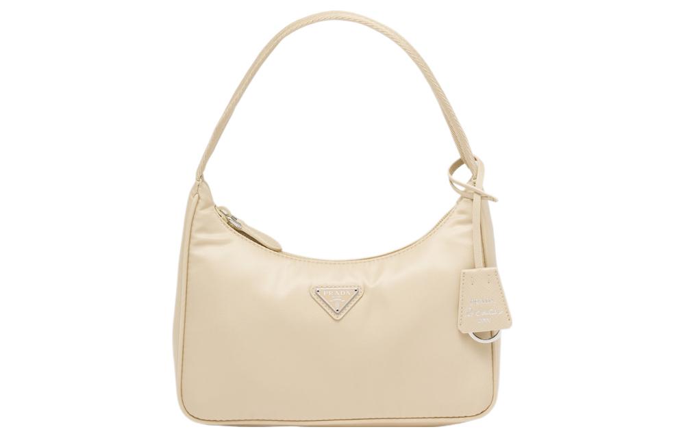 PRADA Re-Edition Recycled Nylon Handbag Mini Women's Desert Beige