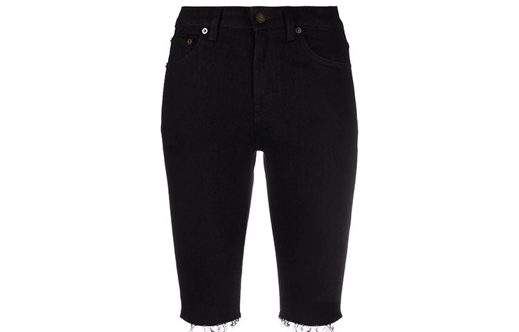 SAINT LAURENT Denim Shorts Women's Black