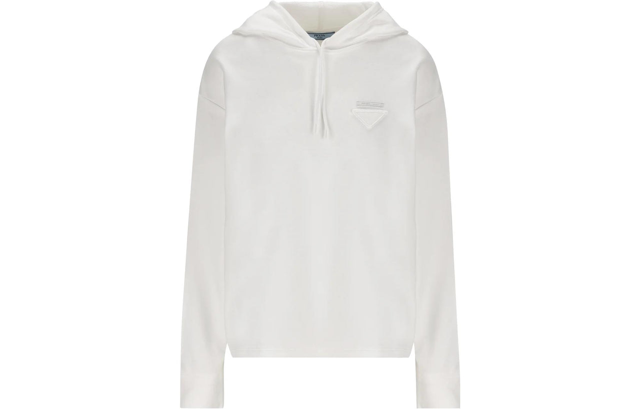 PRADA Triangle-logo Cotton Hoodie