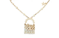 CHANEL Synthetic Cubic Zirconia, Rhinestone, Pearl, Metal Necklaces Women's Gold