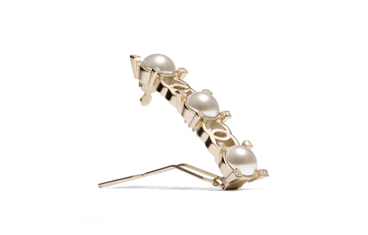 CHANEL Hair Clips Women's Gold