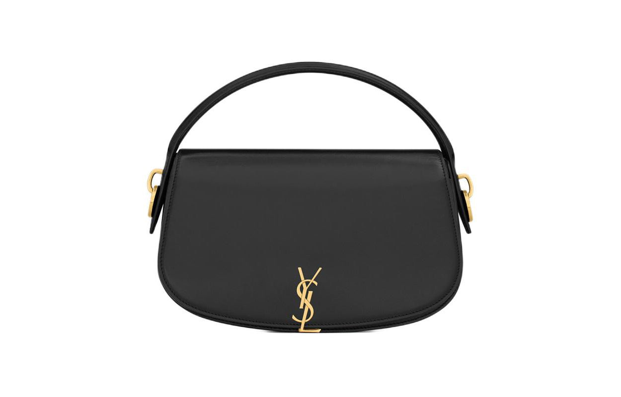 SAINT LAURENT Calfskin Shoulder Bag, Crossbody Bag, Handbag Women's Black