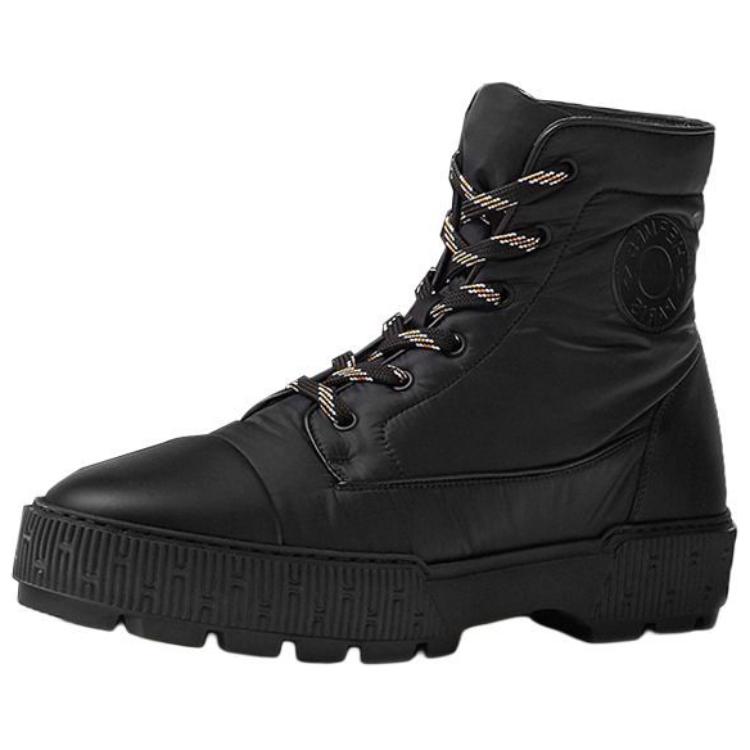 HERMES Fresh Fashion Ankle Boots Men's Black