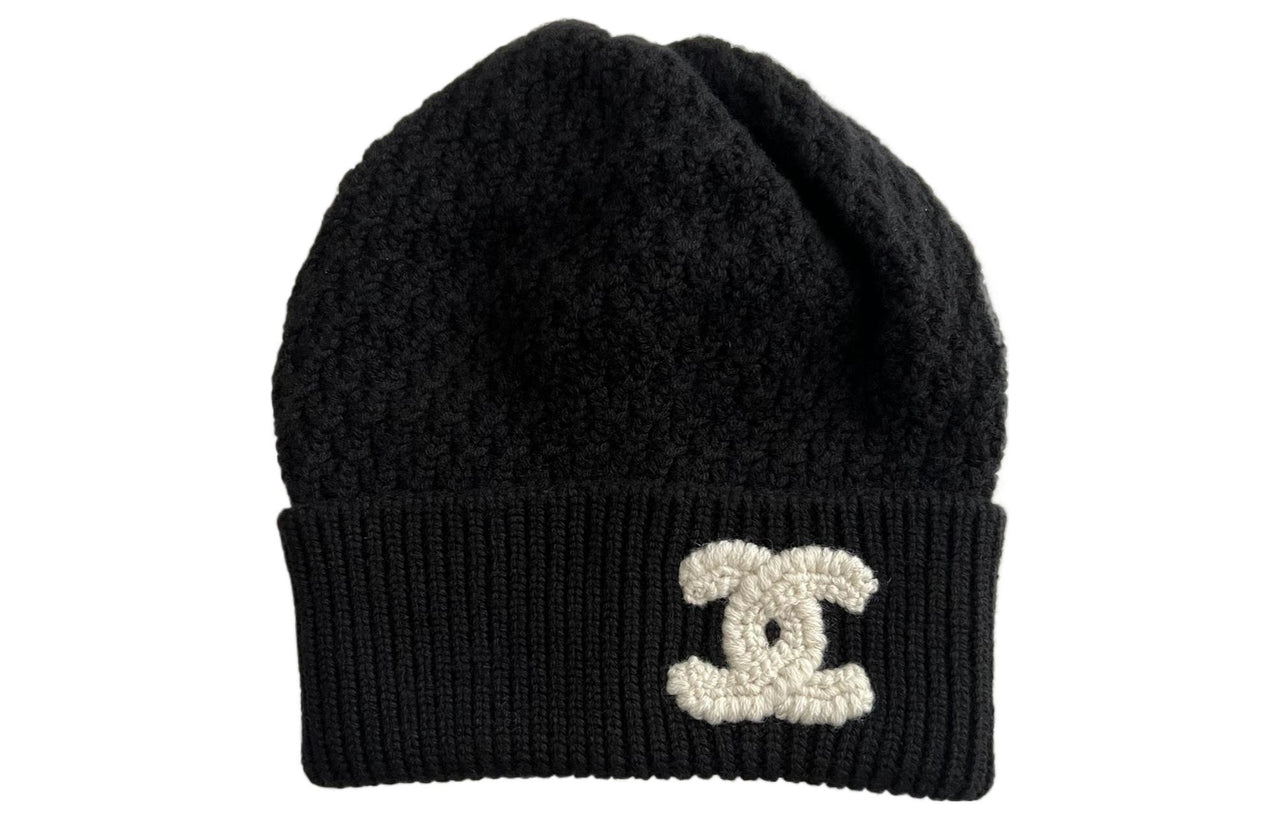 CHANEL Cashmere Beanies Women's Black