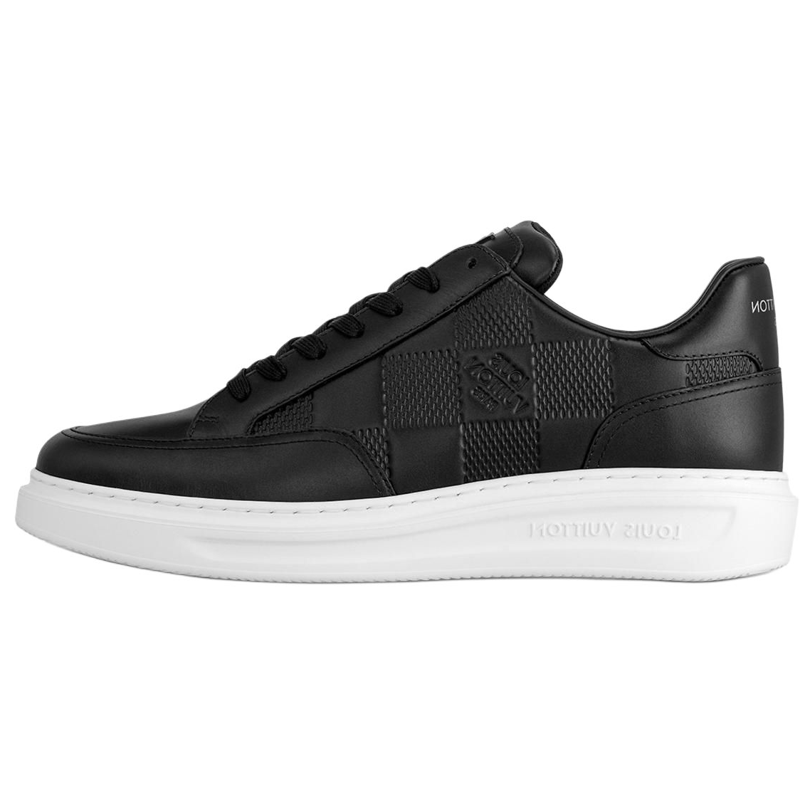 LOUIS VUITTON Beverly Hills Low Top Skateboard Shoes Men's Black