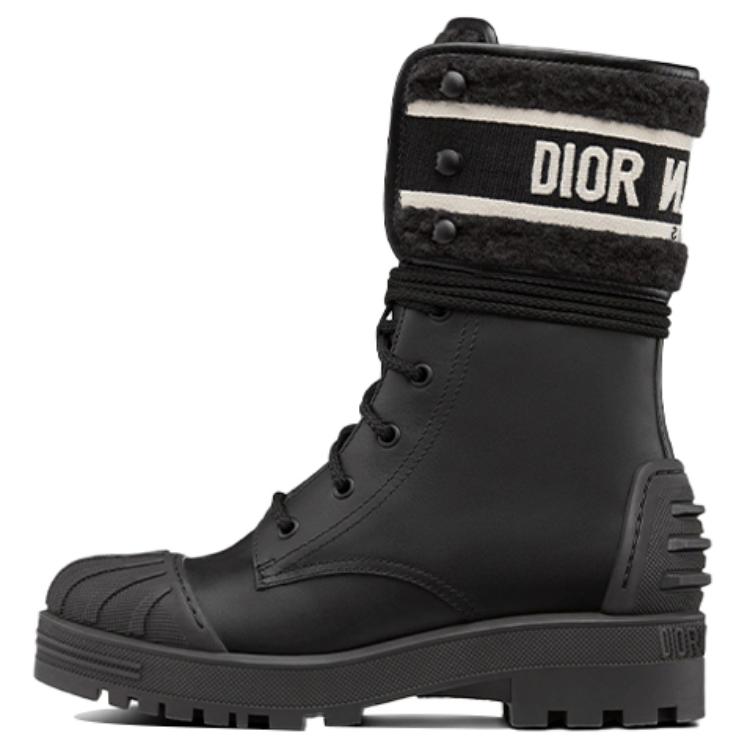 DIOR D-Major Crew Mid-Calf Boots Women's Black