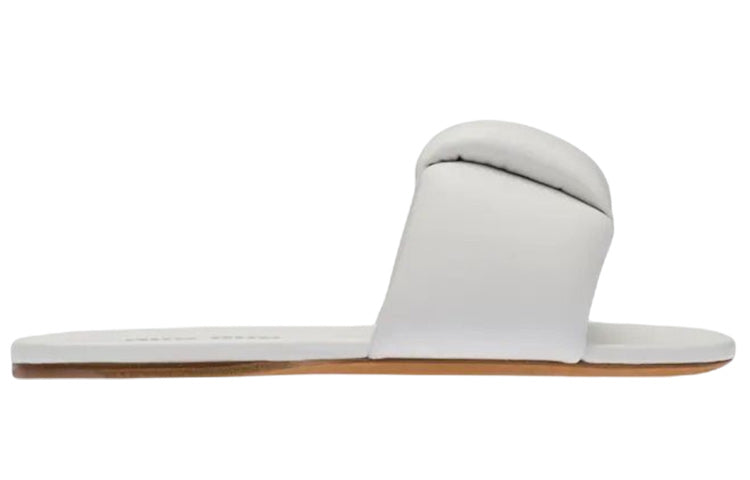 MIU MIU Mordore Abrasion-Resistant Slide Slippers Women's White