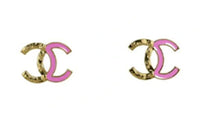 CHANEL Stud Earrings Women's Pink