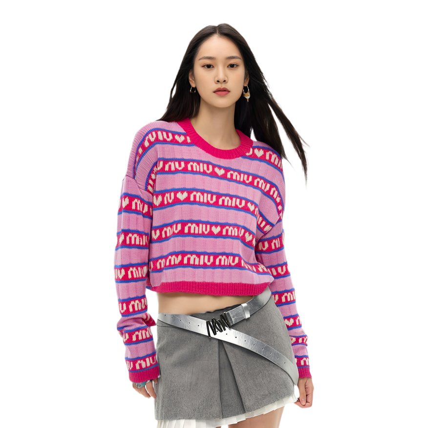 MIU MIU FW21 Sweater Unisex Pink