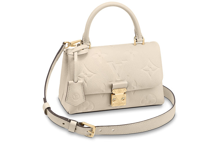 LOUIS VUITTON Madeleine Grain Cow Leather Crossbody Bag Mini Women's Beige