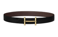 HERMES Leather Belts Men Black