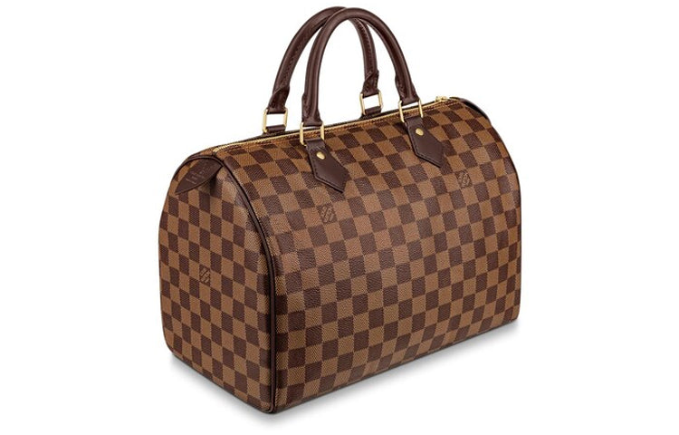 LOUIS VUITTON Speedy Coated Canvas With Leather Trim Pillow Bag Handbag Women's Brown