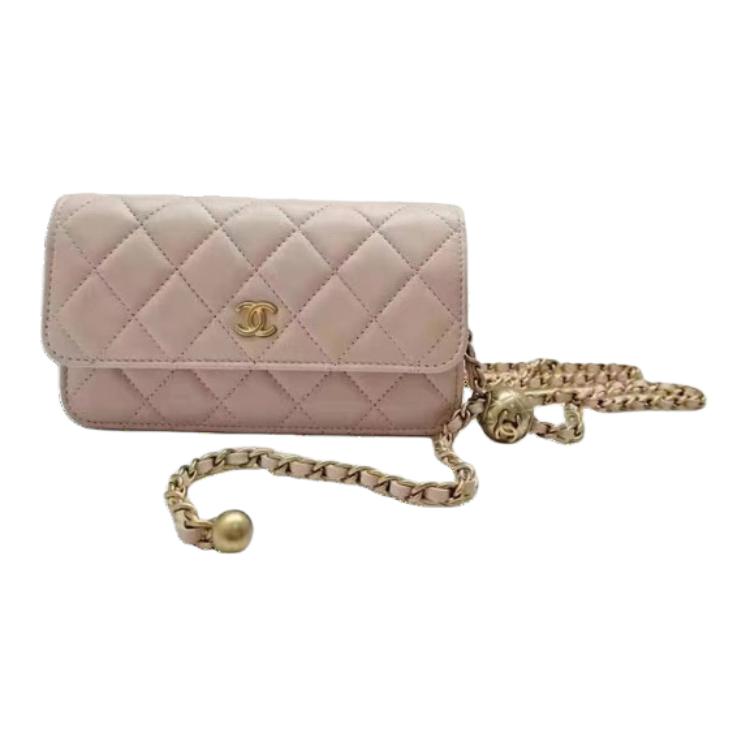 CHANEL WOC Sheepskin Shoulder Bag, Crossbody Bag Women's Pink