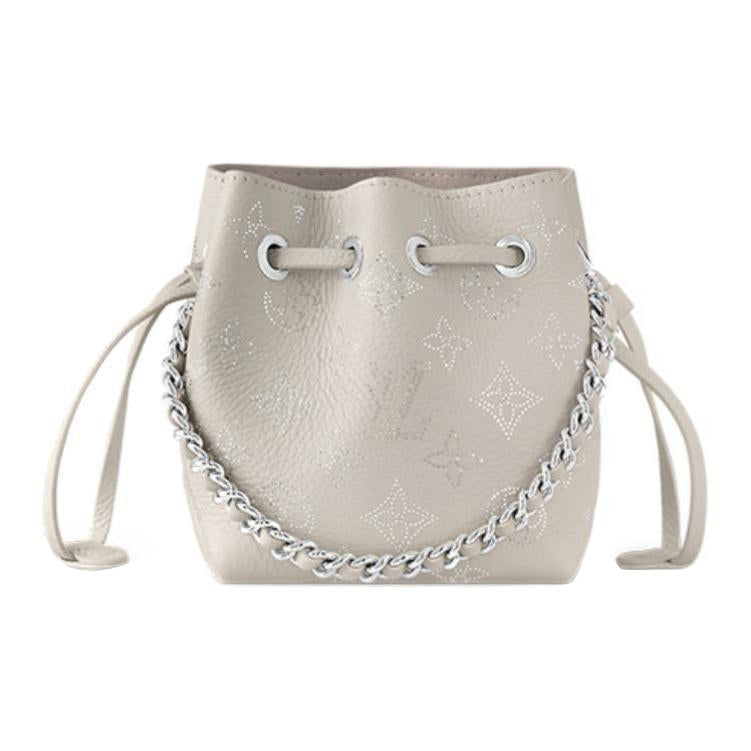 LOUIS VUITTON Bella Cow Leather Moonlight Goddess Bucket Bags Crossbody Bag Shoulder Bag Regular Women's Gray White