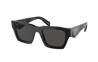 PRADA Plate Frame Square Sunglasses Men's Black