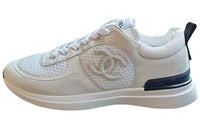 CHANEL Logo Sneaker White Black Women's