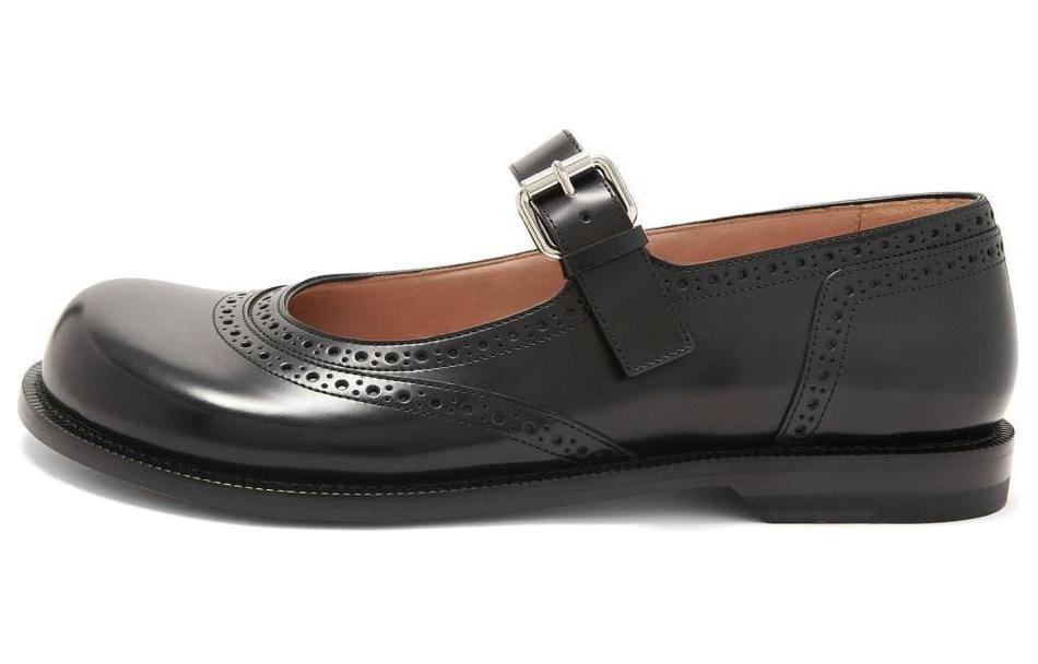LOEWE Campo Leather Mary Jane Shoes