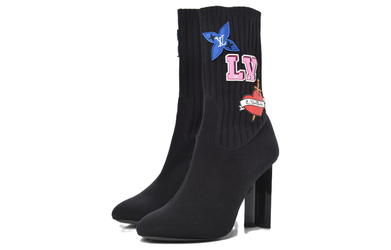 LOUIS VUITTON Ankle Boots Women's Black