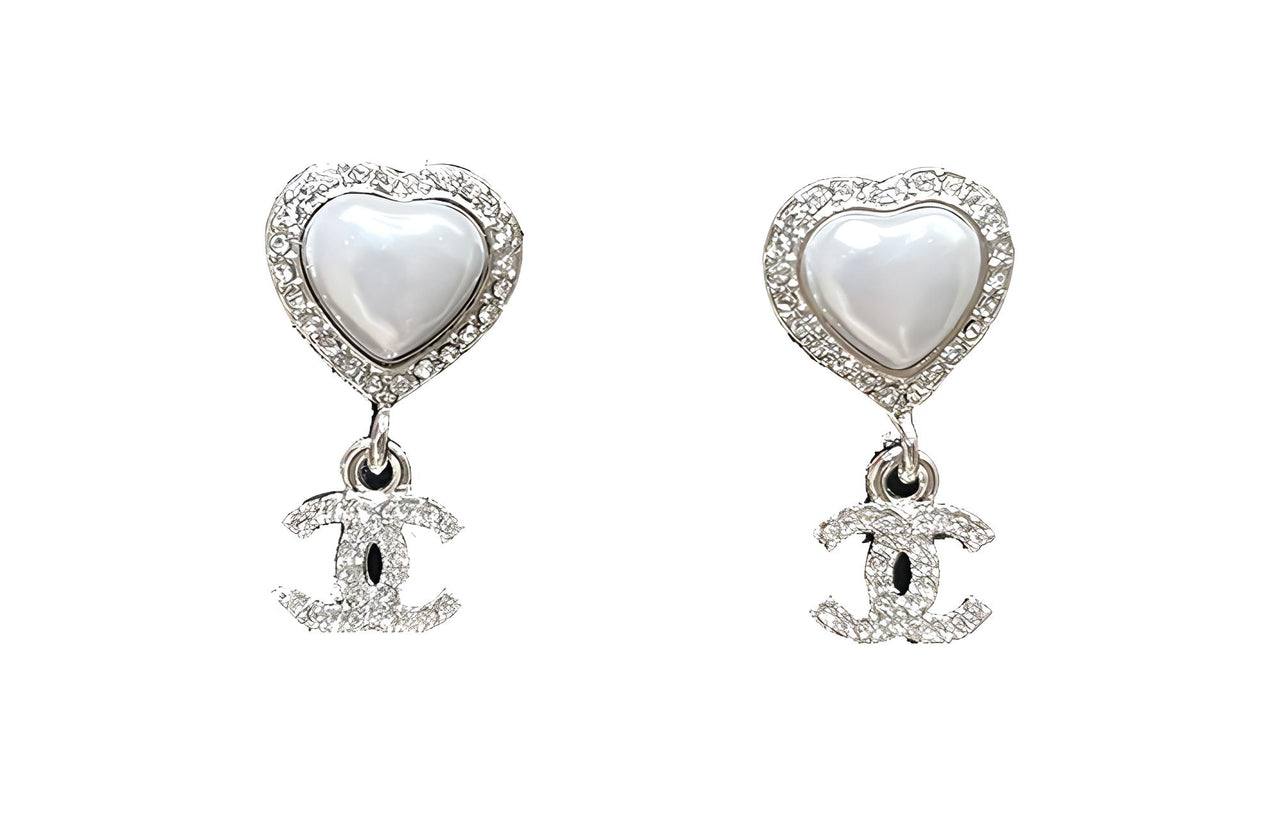 CHANEL Stud Earrings Women's Silver
