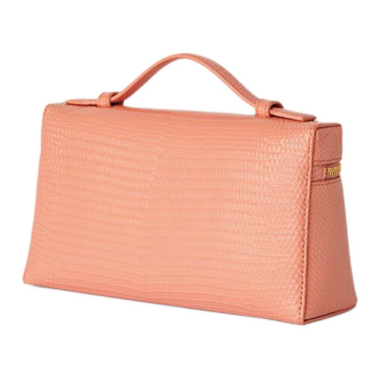 Loro Piana ExtraPocket Alligator Leather Handbag Women's JOY Color Block Sun Gold