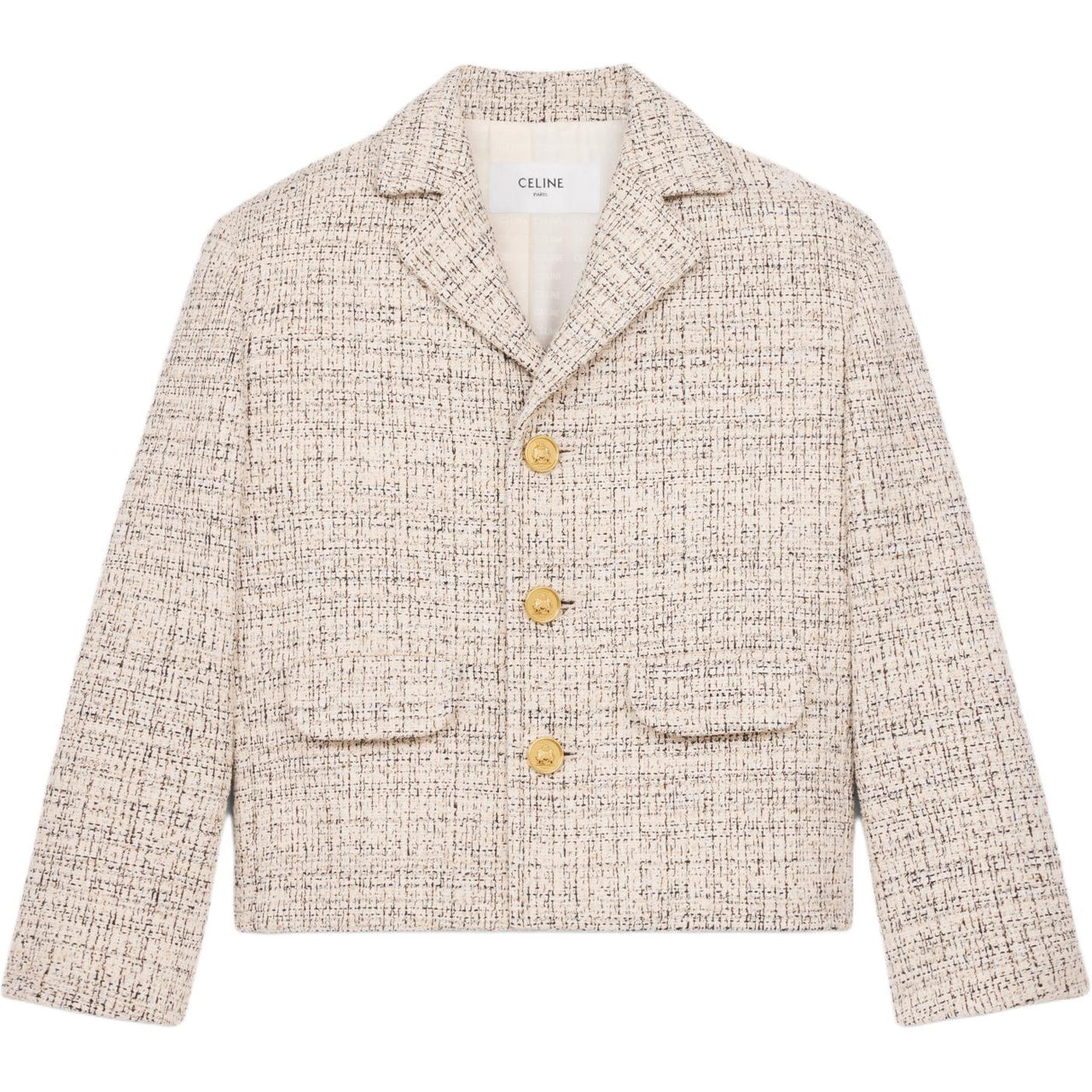 CELINE Single Breasted Tweed Jacket