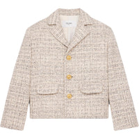 CELINE Single Breasted Tweed Jacket