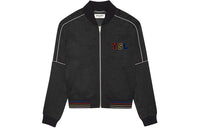 SAINT LAURENT Embroidered Logo Zipped Bomber Jacket