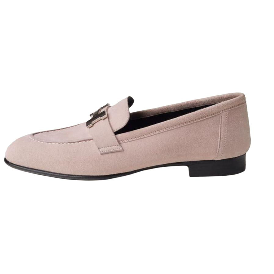 HERMES Paris Loafers Women's Pink