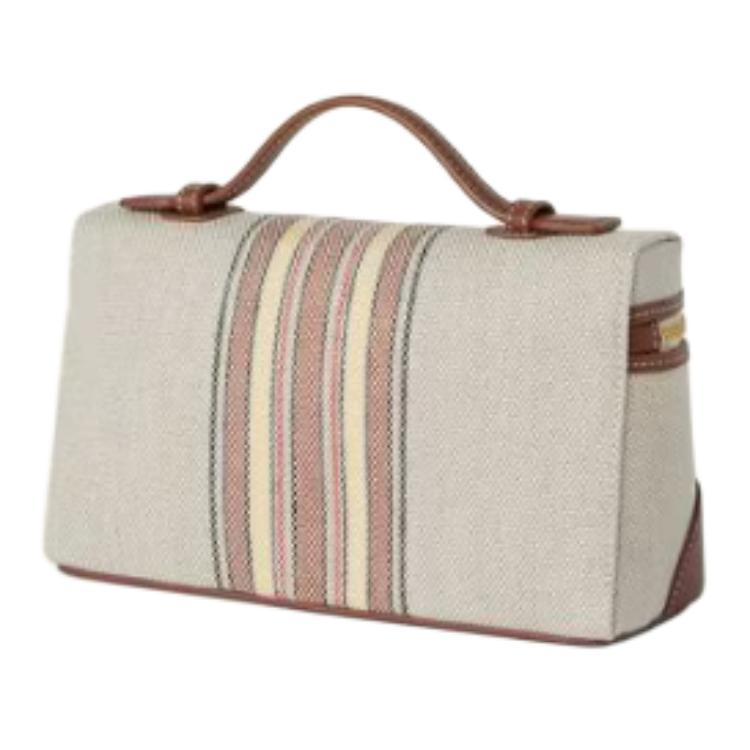 Loro Piana ExtraPocket Cotton And Linen Blend Shoulder Bag Crossbody Bag Women's Brown & Beige