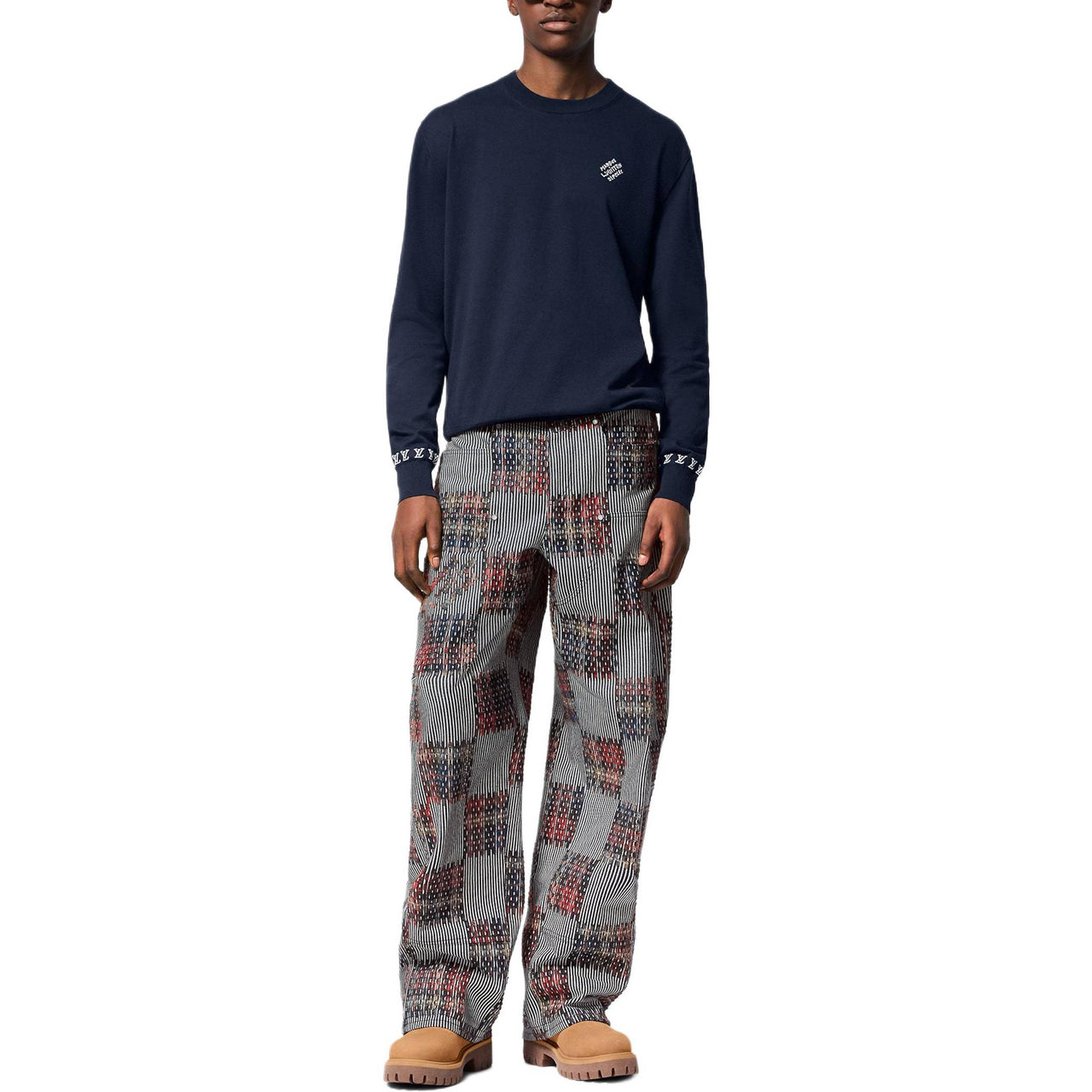 LOUIS VUITTON Long-Sleeved Cotton Crewneck