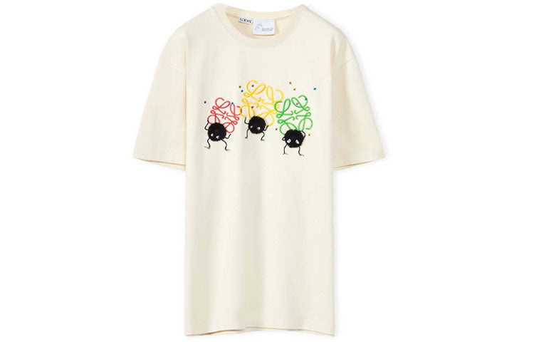 LOEWE Drop Shoulder Sleeve T Shirt Women's Ecru