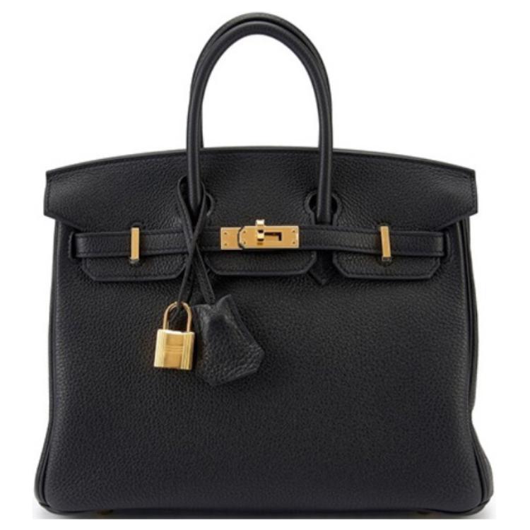 HERMES Birkin Togo Calfskin Birkin Bag Handbag Women's Black Inner Stitch 6T Tundra